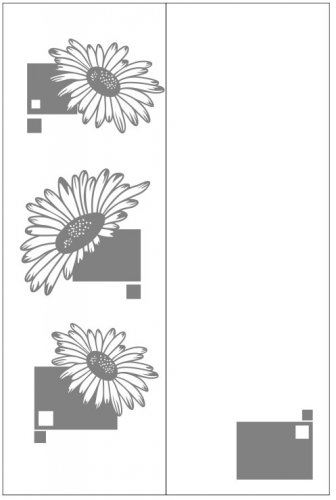 Пескоструйный рисунок Цветы 1035